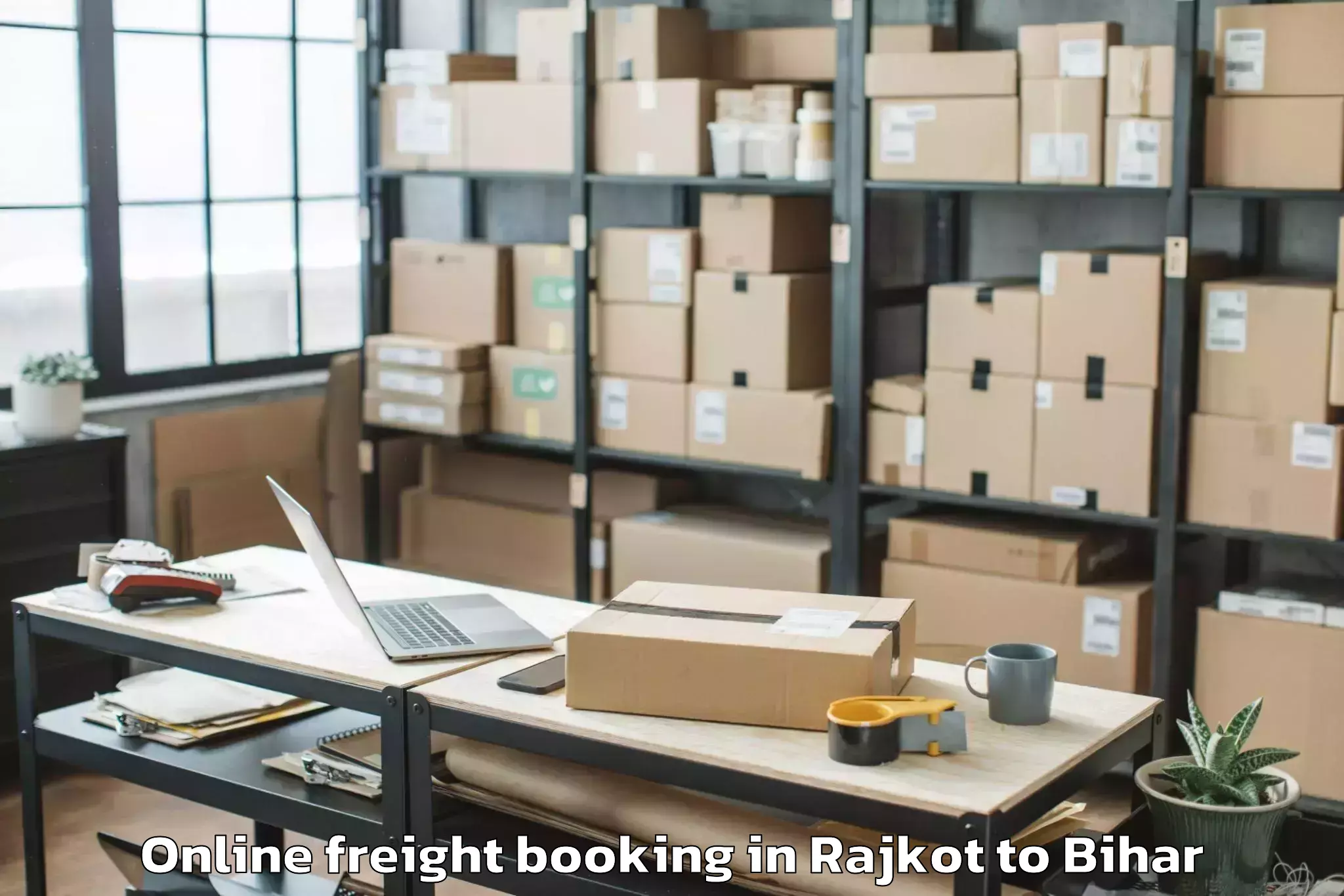 Trusted Rajkot to Laheriasarai Online Freight Booking